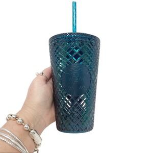 NEW Starbucks Jeweled Emerald Green 16‎ oz Tumbler